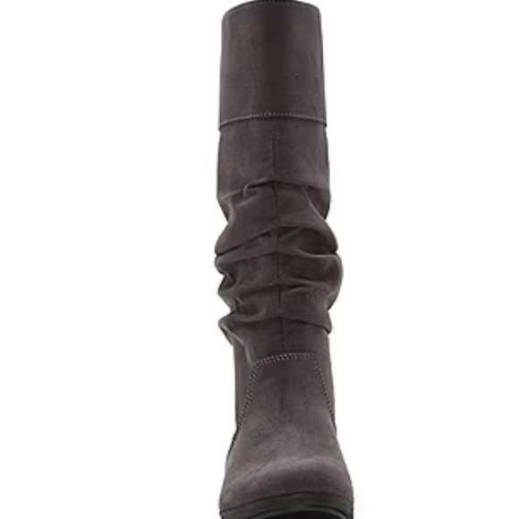 St. John's Bay Womens Korba Kimble Flat Heel Slouch Boots grey - Picture 5 of 5